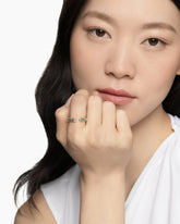 Petite Cable Ring in Sterling Silver with 14K Yellow Gold, 3.4mm